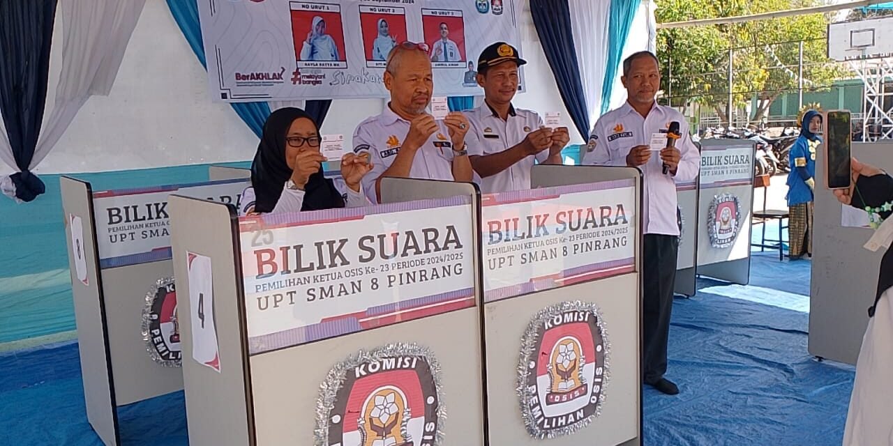 Pemilihan Ketua OSIS UPT SMAN 8 Pinrang Berlangsung Meriah