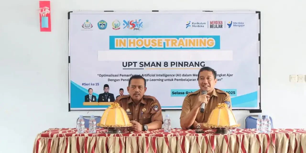 SMAN 8 Pinrang Gelar In House Training (IHT) Optimalisasi Pemanfaatan Arificial Intelligence (AI) dalam Menyusun Perangkat Ajar